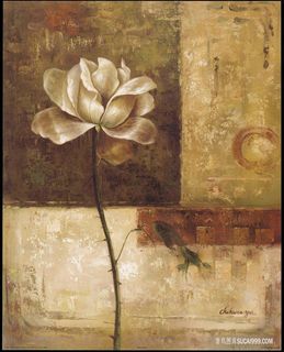 复古花卉花束插画