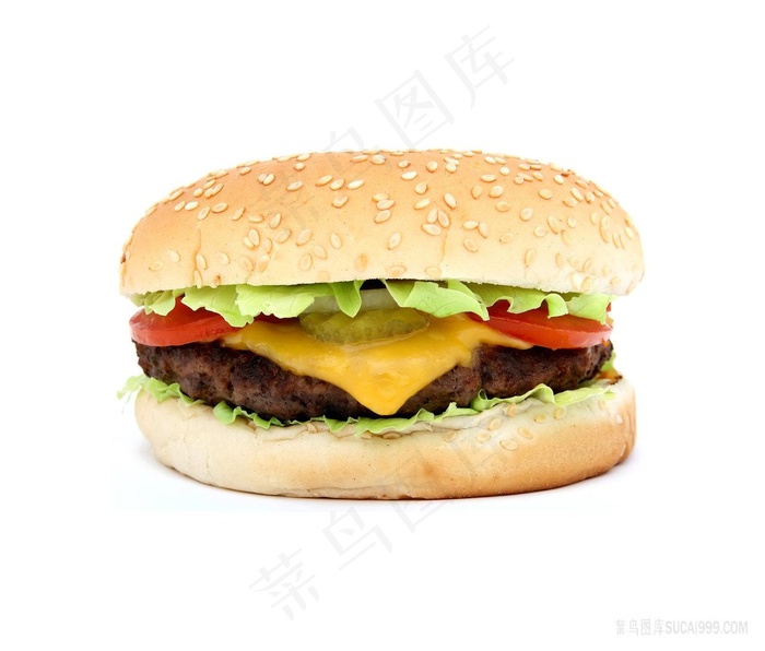 单个大汉堡包