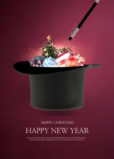 圣诞节圣诞树圣诞老人闪亮装饰电商促销折扣海报 圣诞节圣诞树圣诞老人闪亮装饰电商促销折扣海报