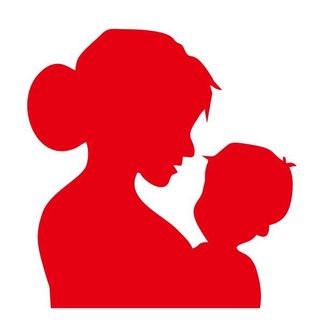 矢量母亲节剪影图