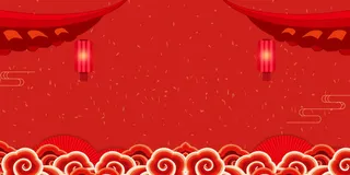 2022虎年新年春节卡通模板喜庆节日背景