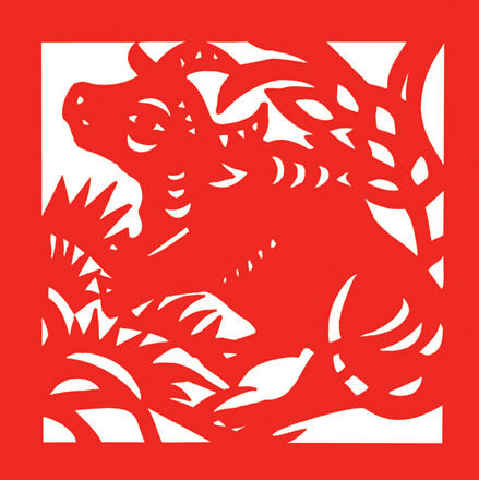 剪纸牛年素材psd模版下载