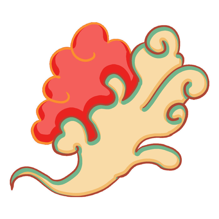 中国风中式国潮敦煌云纹祥云插画图案云朵云彩元素PSDAI设计素材