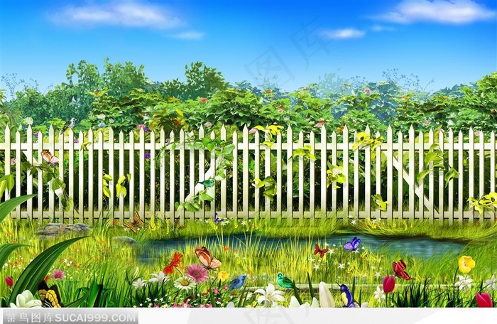 栅栏内外的独特风景