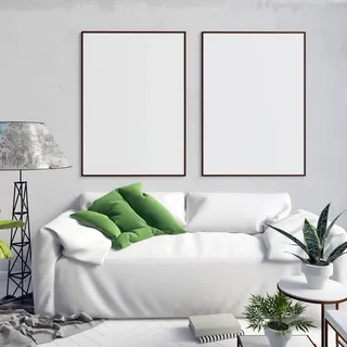 北欧简约现代艺术风格室内设计客厅沙发场景(26)