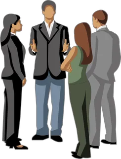 彩色矢量卡通商务团队人物 免抠