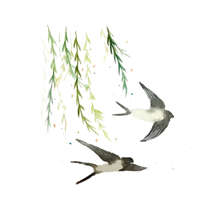 清明元素古风中式清明节山水画中国风