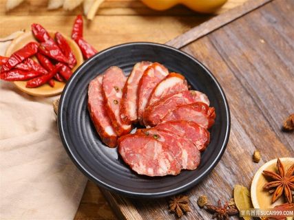 麻辣味香肠摄影图