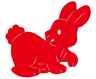 矢量兔年小兔子剪影