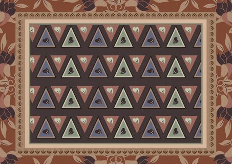 复古中式国潮风敦煌花纹装饰图案花卉藻井肌理圆形边框素材