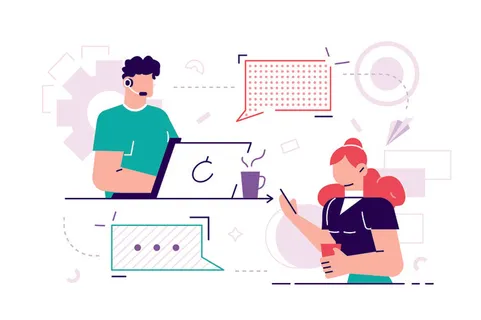 扁平化人物场景办公互联网等距ai矢量设计网页海报UI素材插画