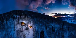 冬天高山背景风景