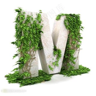 3D字母M设计素材