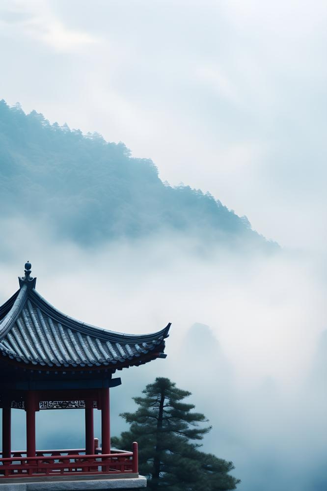 国风建筑意境背景(2400x3600)