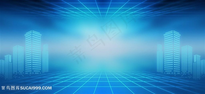 蓝色科技商务信息化背景