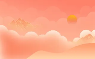 中国风国潮风山水祥云插画图案首页装修海报背景PSD设计模板素材