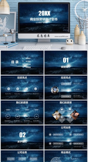 项目策划  计划书  PPT模板预览图