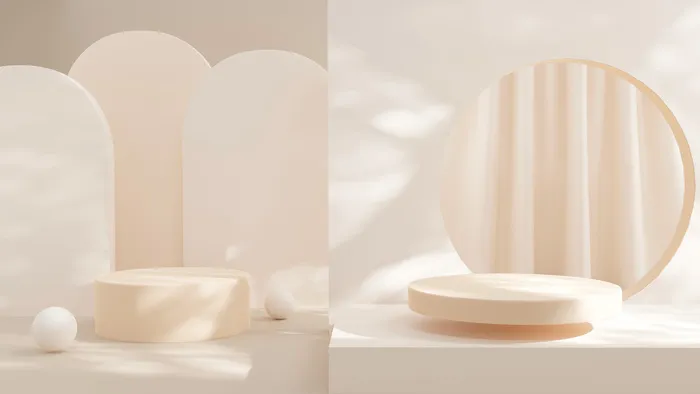 电商产品3D立体背景图主图场景 