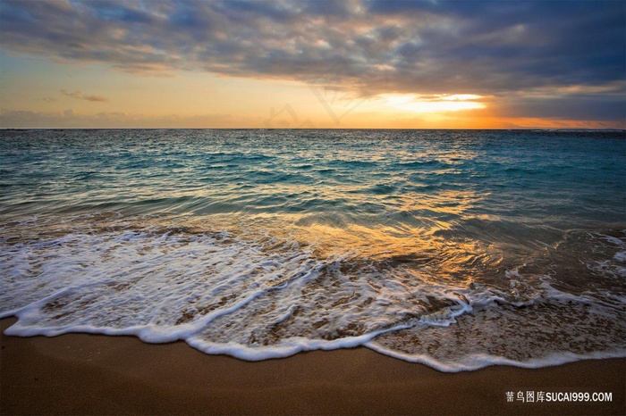 唯美海边日出夕阳壁纸