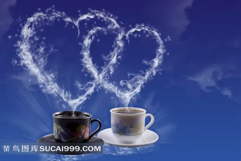 高清黑白情侣杯子图片下载