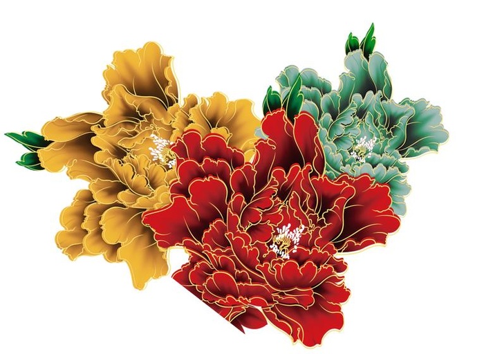 牡丹花免扣素材