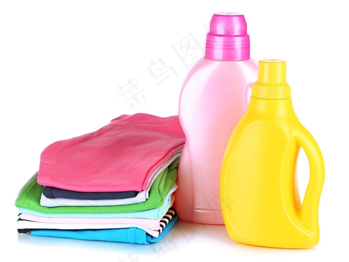 毛巾与洗衣液高清图片