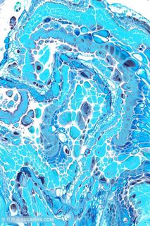 抽象唯美时尚蓝色艺术油画挂画