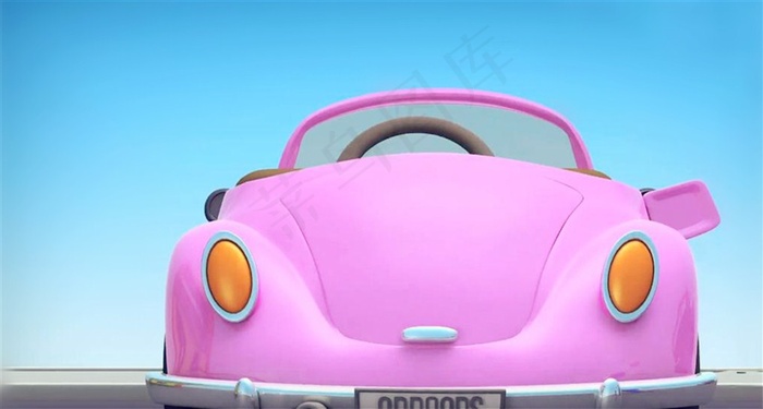 粉红色嘟嘟跑车