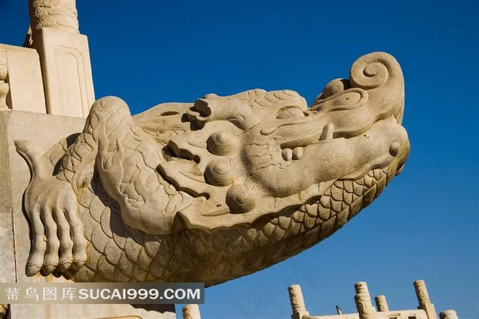 中国建筑龙纹雕塑素材