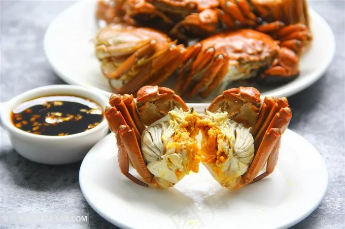 慢慢蟹黄大闸蟹美食海鲜图片