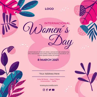 三八妇女节女神节贺卡素材