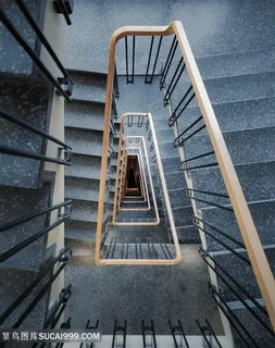 俯拍旋转式楼梯 俯拍旋转式楼梯