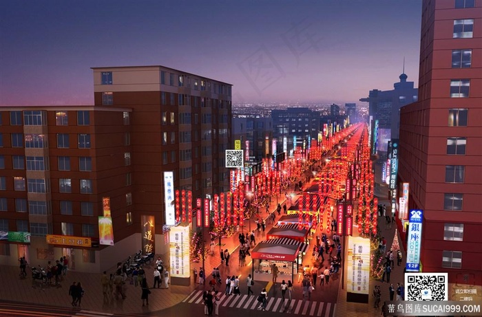 夜市鸟瞰图兴顺夜市