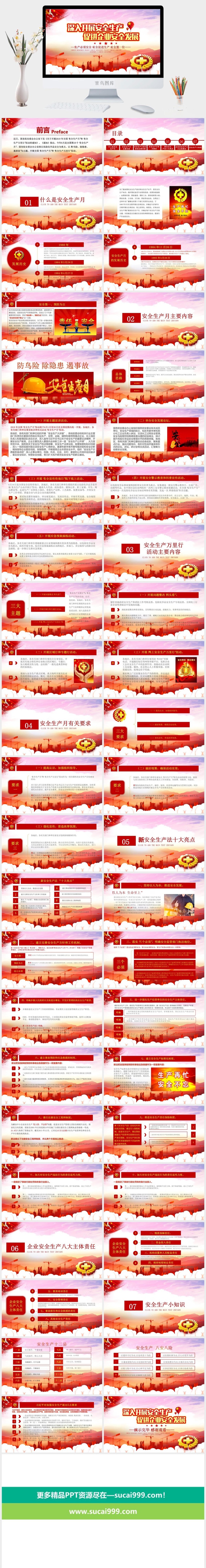 安全生产PPT模板