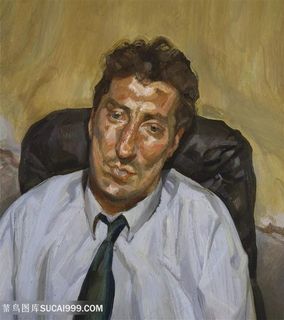 弗洛伊德手绘西装男士装饰画