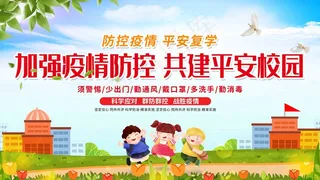 抗击疫情  平安复学防控疫情 平安复学 预防新冠肺炎
