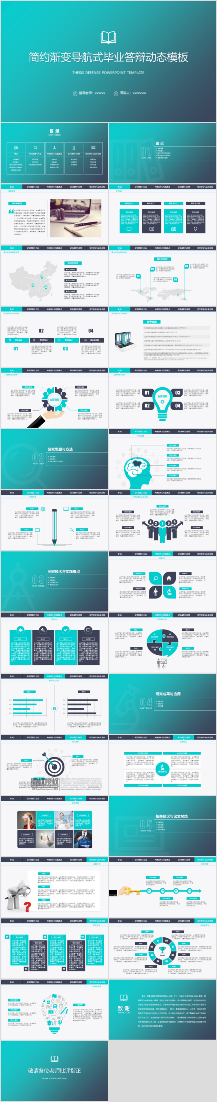 毕业答辨设计ppt通用模板