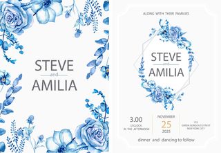 优雅婚礼邀请函PSD分层素材