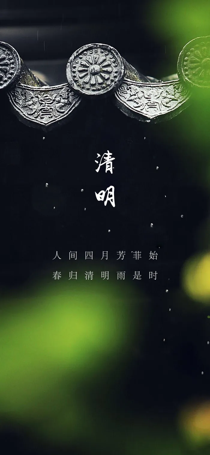 山水意境清明节节气海报psd模版下载