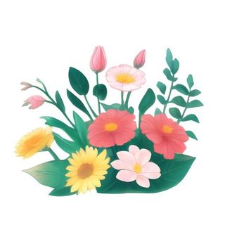 花花丛绿叶免抠