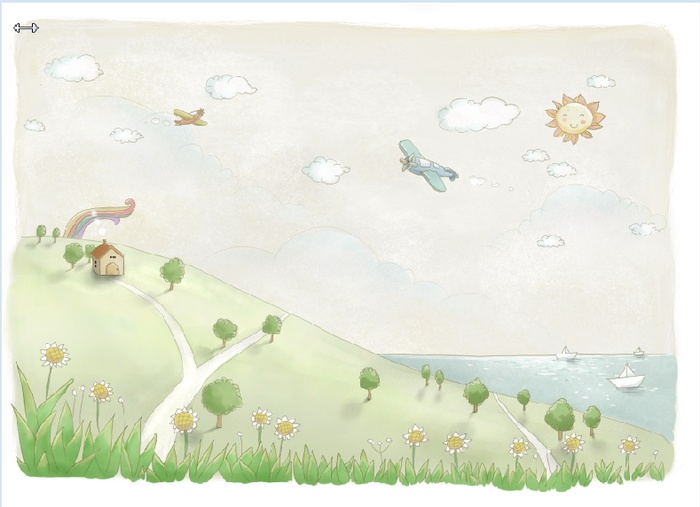 手绘卡通儿童背景墙