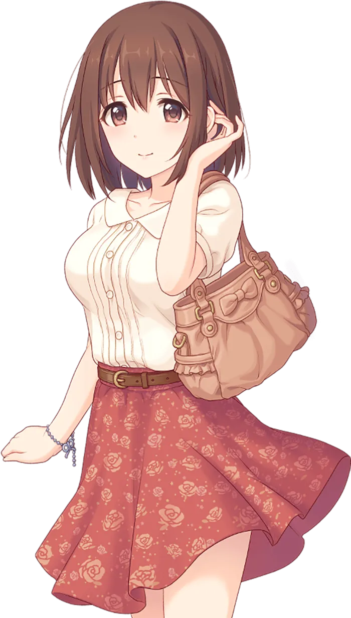 长裙女孩人物休闲卡通