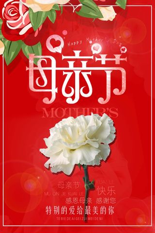 母亲节促销海报  