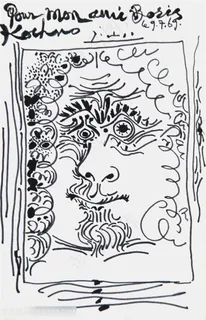 毕加索唯美简约线描人物抽象装饰画