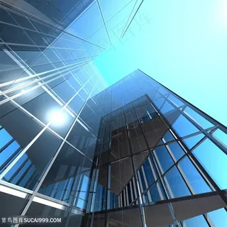 城市建筑仰视高清图片