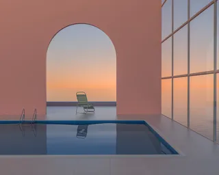 夏季游泳池背景