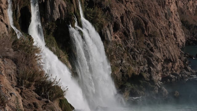 瀑布, 级联, 河, 悬崖, 落下, 水, 排水管, 强的