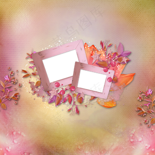 高清粉红相框图片下载