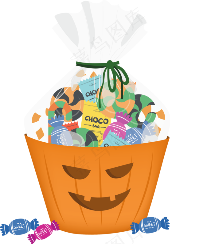 卡通万圣节节日糖果