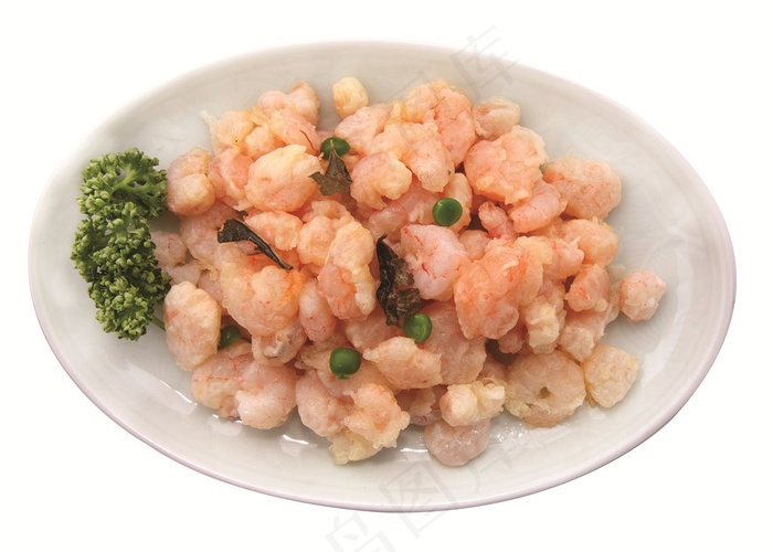 油炸虾仁（美食图片）